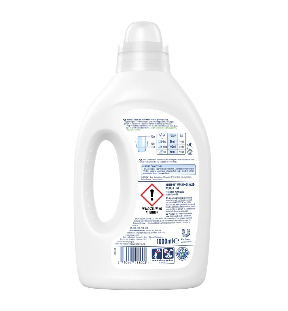 Neutral Wasmiddel Vloeibaar Wol en Fijn (1000 ml)