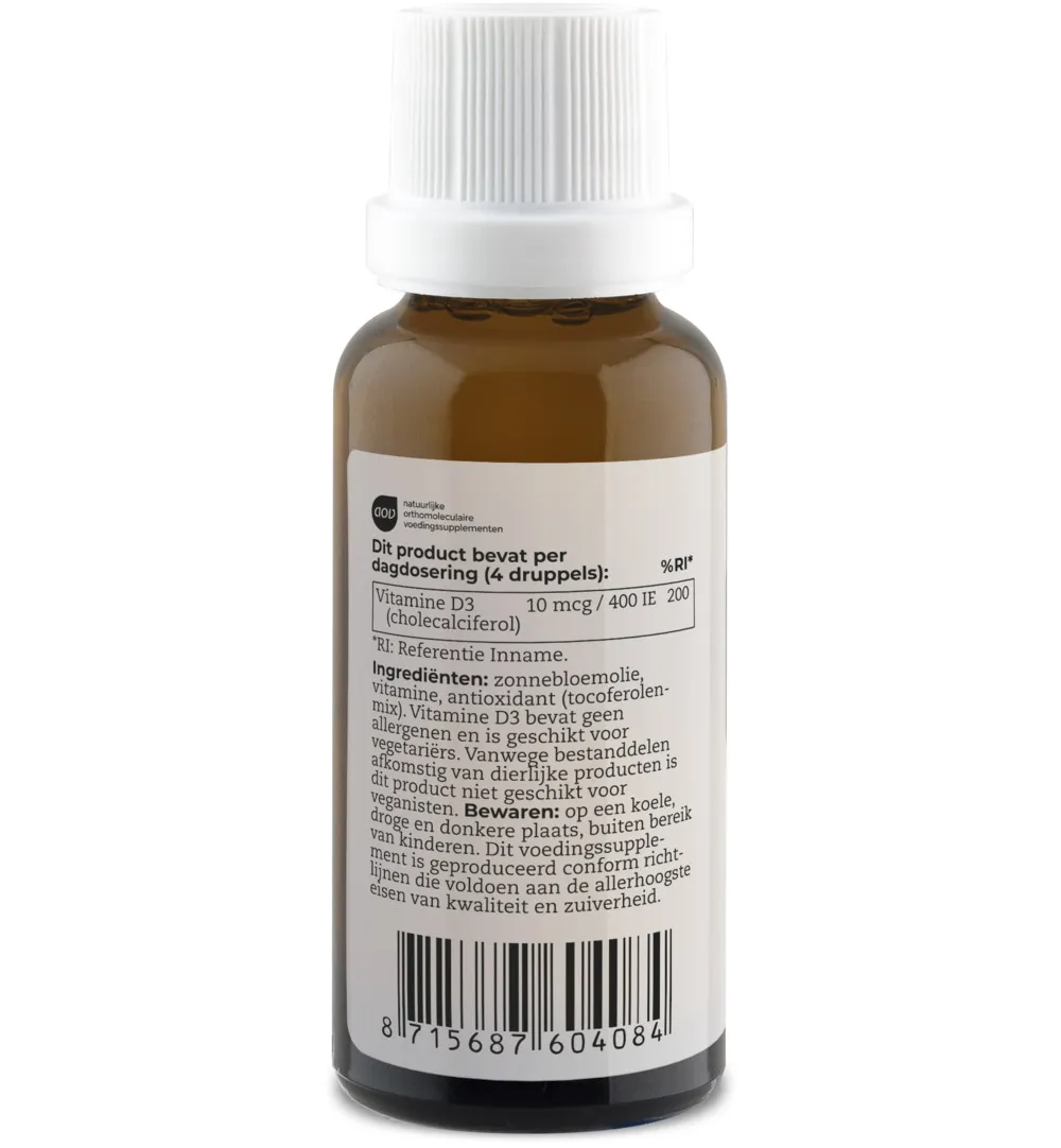 AOV 408 Vitamine D3 druppels 10mcg (25 ml) - image 2