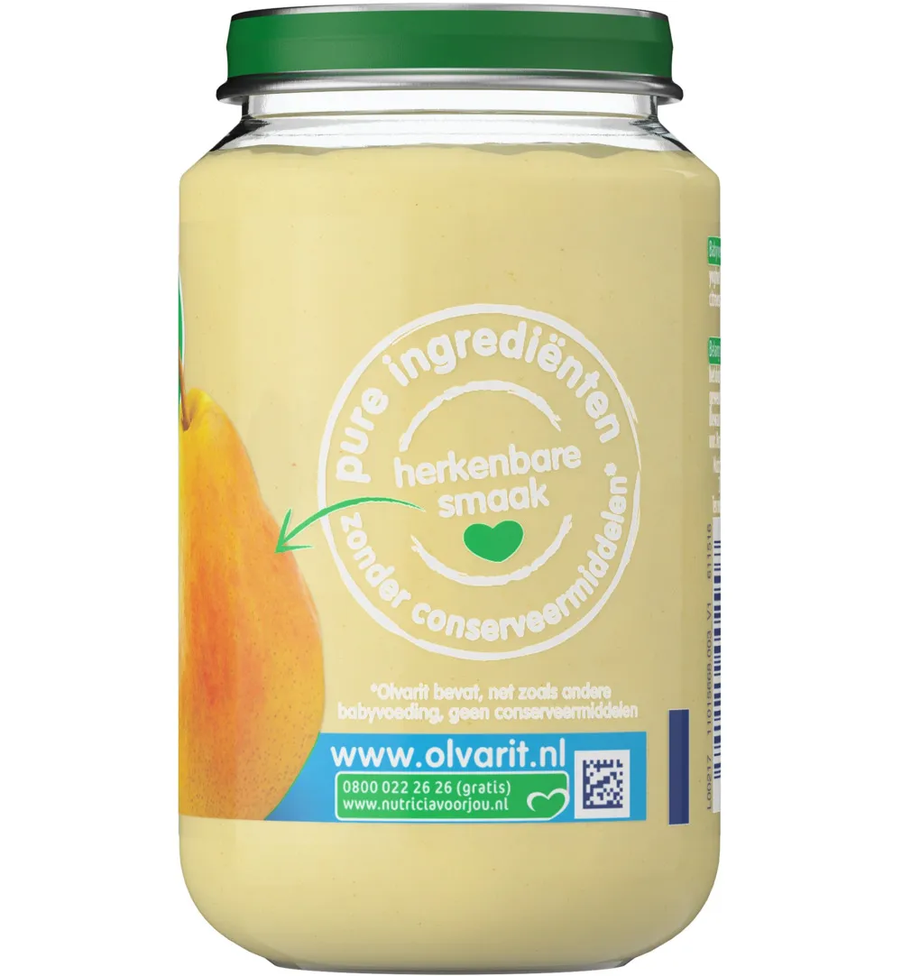 Olvarit Peer appel yoghurt 8M53 (200 gr)