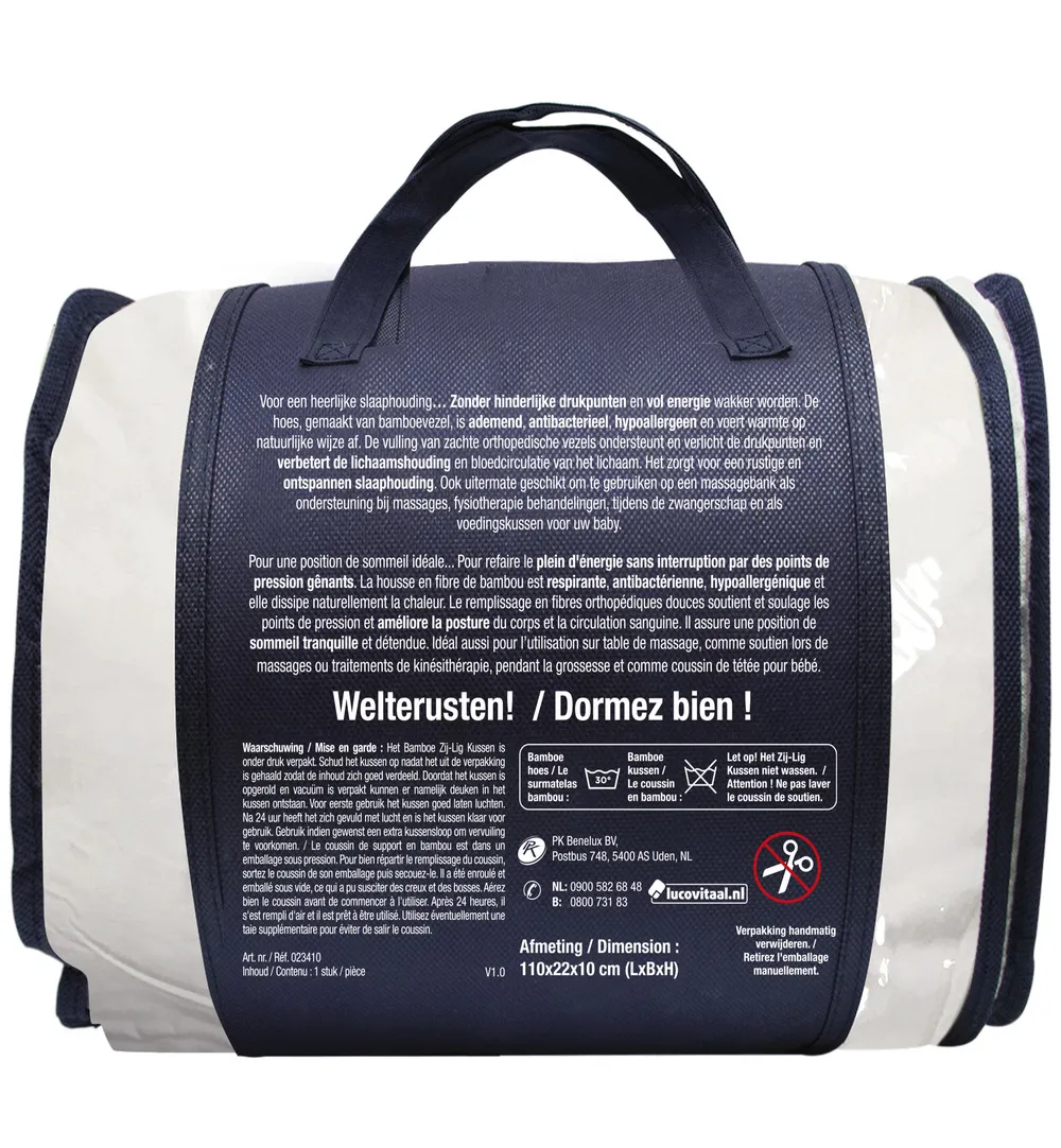 Lucovitaal Bamboe Zij-Lig Kussen (1 stuk) - image 3