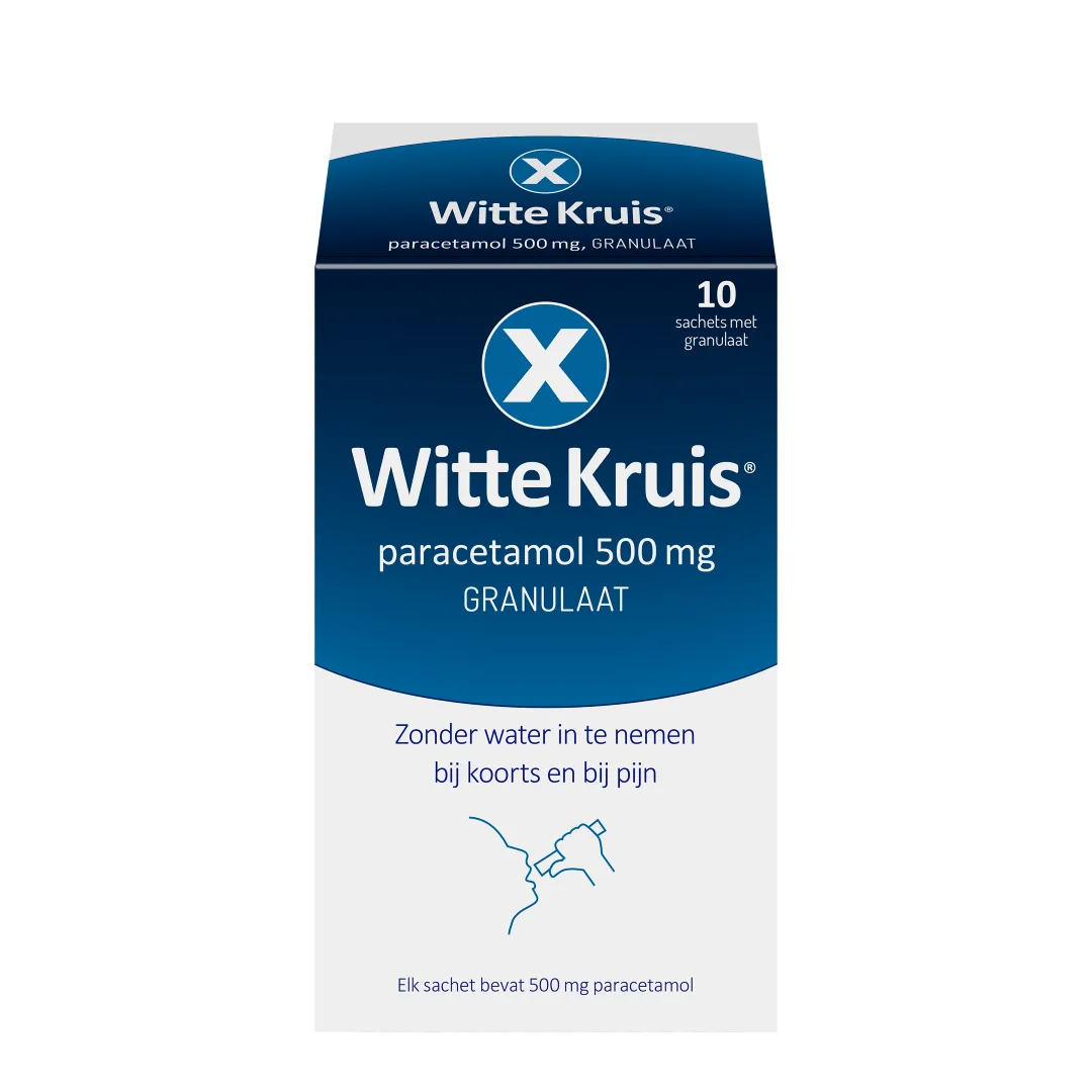 Witte Kruis Paracetamol 500 mg granulaat (10 zakjes)