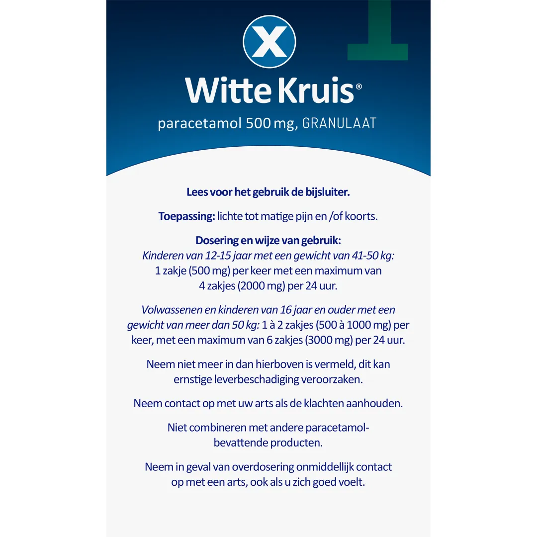 Witte Kruis Paracetamol 500 mg granulaat (10 zakjes) - image 5
