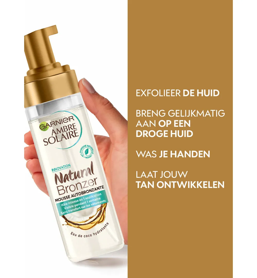 Garnier Ambre Solaire Natural Bronzer Zelfbruinende Mousse (200 ml) - image 2