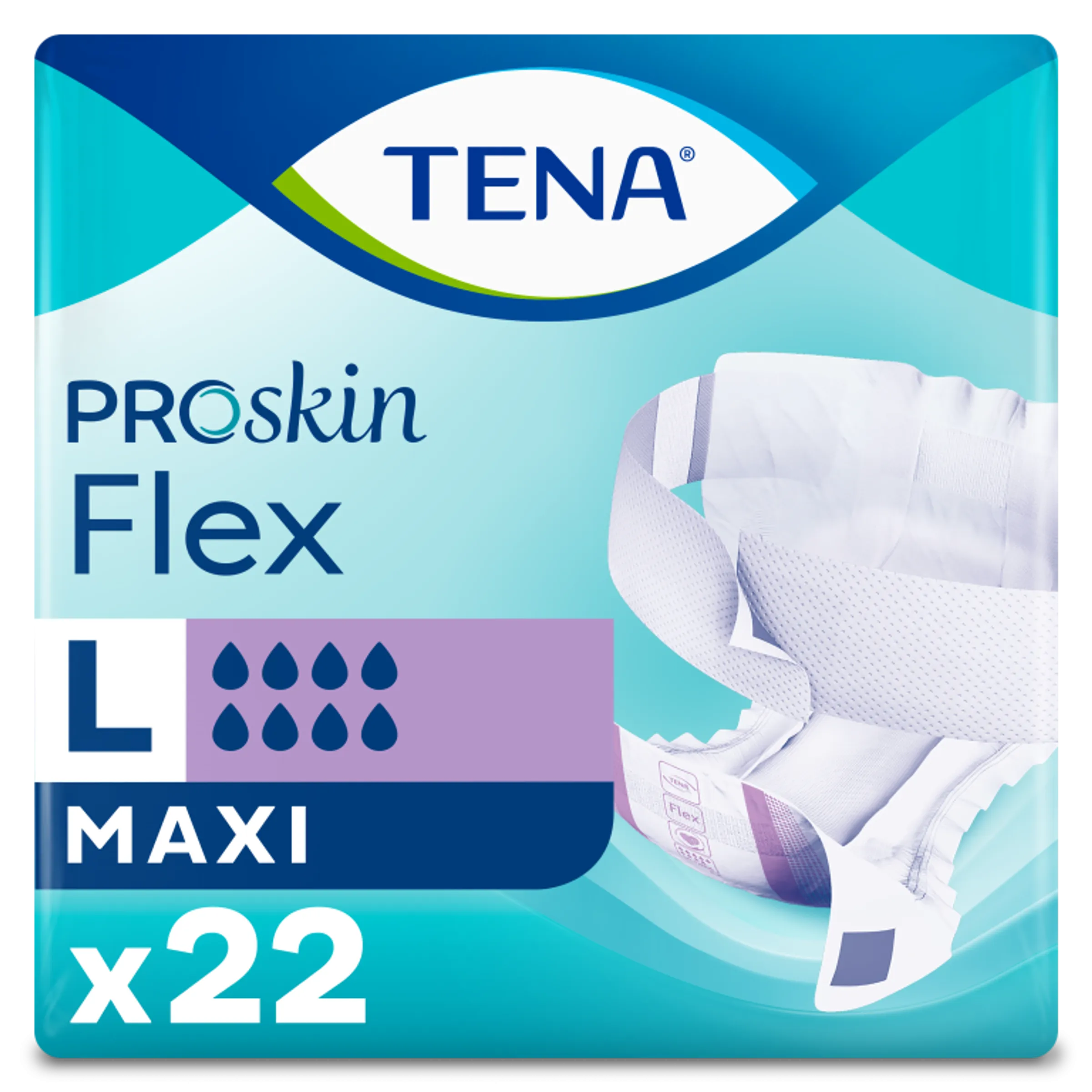 Tena Proskin flex maxi L (22 stuks)
