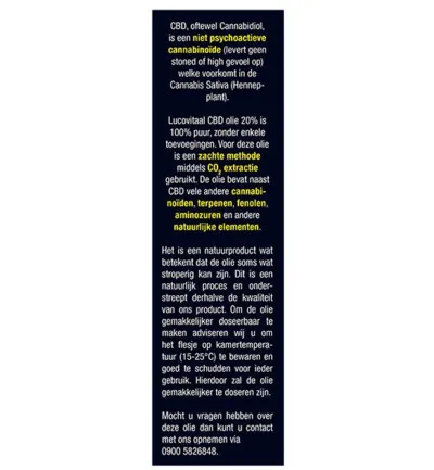 Lucovitaal CBD Olie 20% (5 ml) - image 4