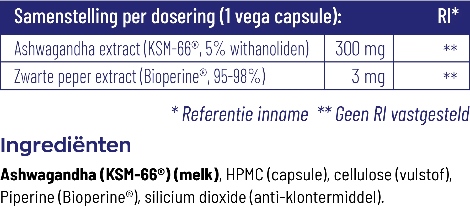 Vitakruid Ashwagandha 5% Withanoliden KSM-66® & Bioperine® (90 vega capsules) - image 4