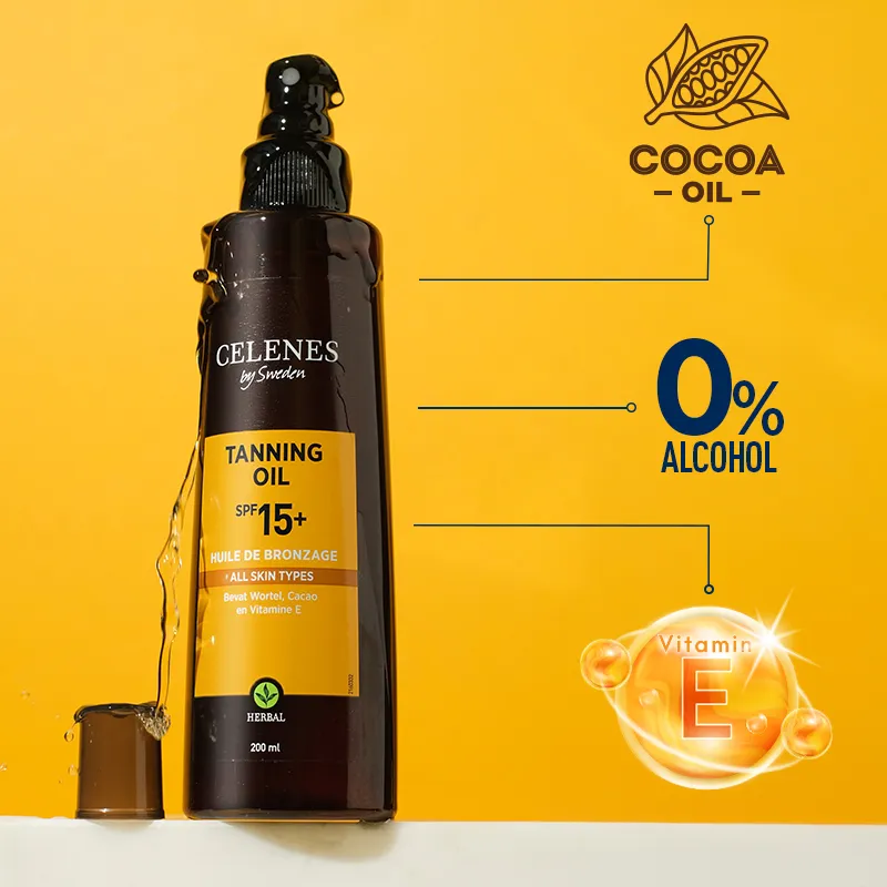 Celenes Herbal tanning oil SPF15+ (200 ml) - image 2