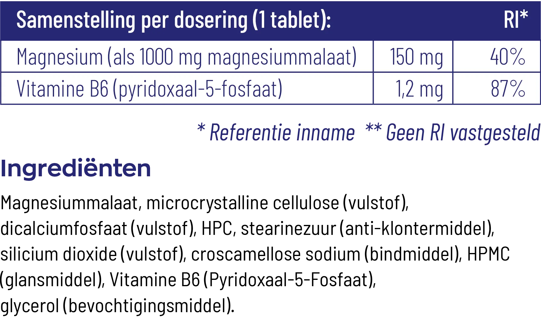 Vitakruid Magnesium 150 Malaat met Vitamine B6 (P-5-P) (180 tabletten) - image 3