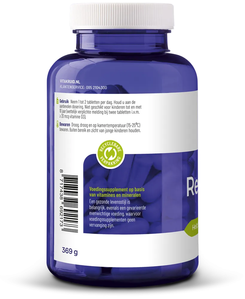 Vitakruid Relaxcomplex Oa Magnesium Tauraat & Vitamine D3 (180 tabletten)