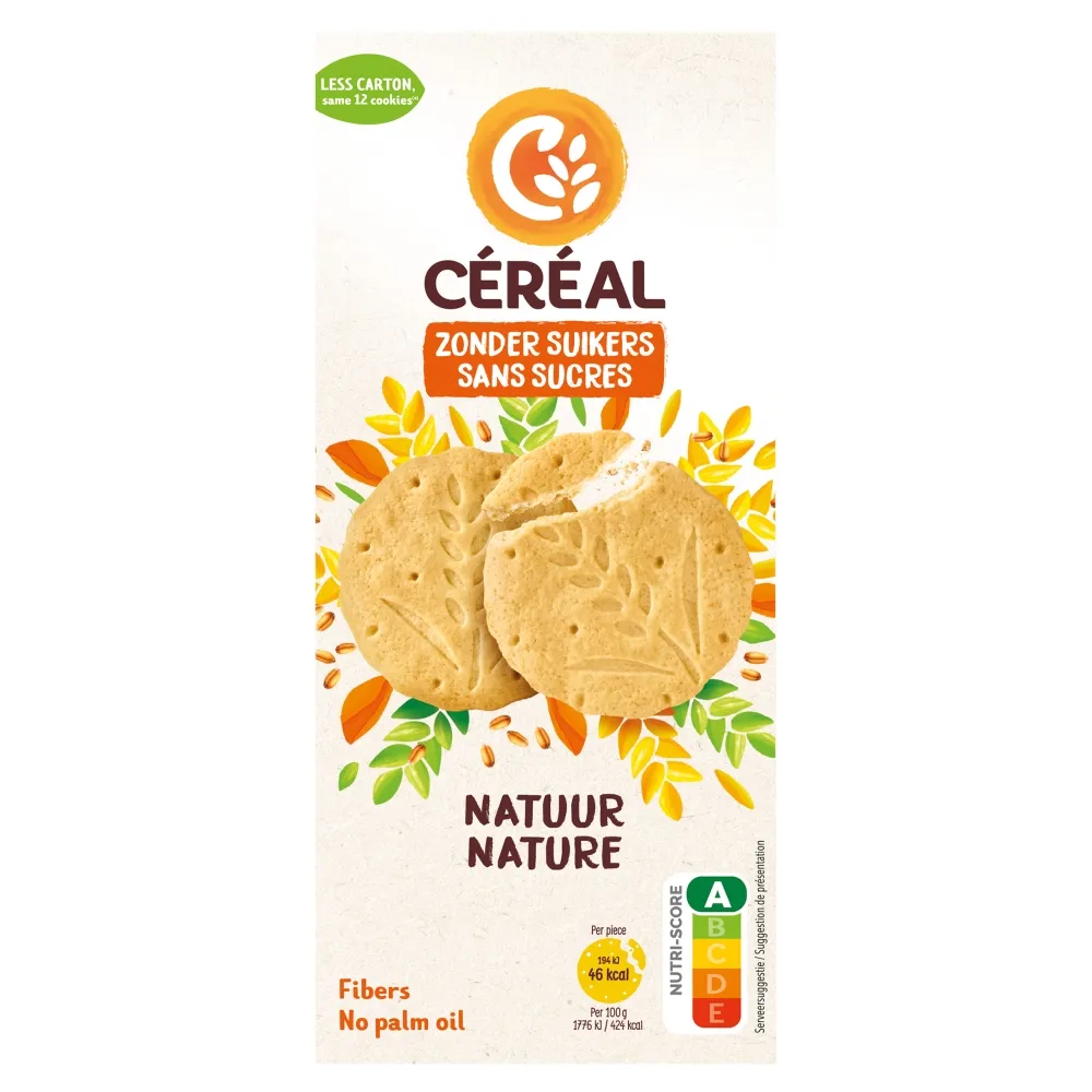 Céréal Zandkoekjes Natuur (3 x 4 stuks)