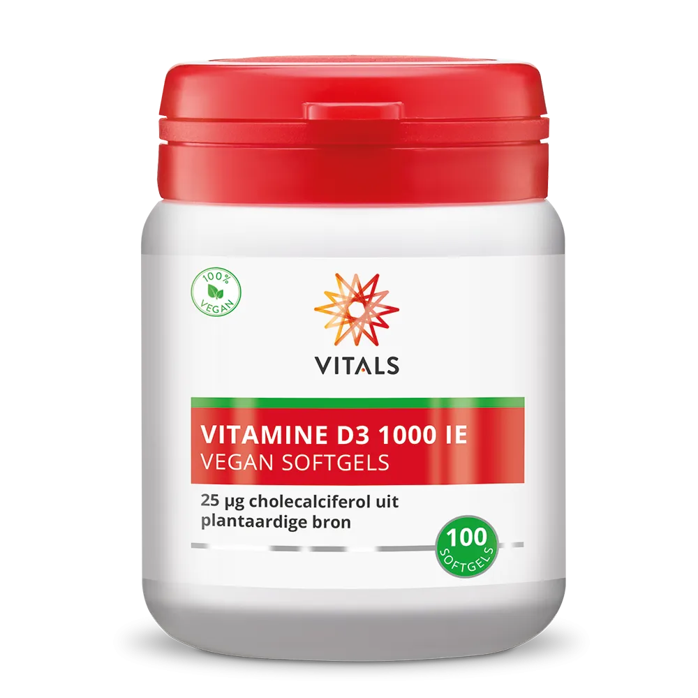Vitamine D3 1000 ie Vegan Softgels (100 stuks)