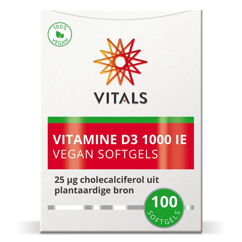 Vitamine D3 1000 ie Vegan Softgels (100 stuks) - image 2