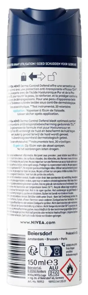 Nivea Men Derma Control Defend Deospray (150 ml)