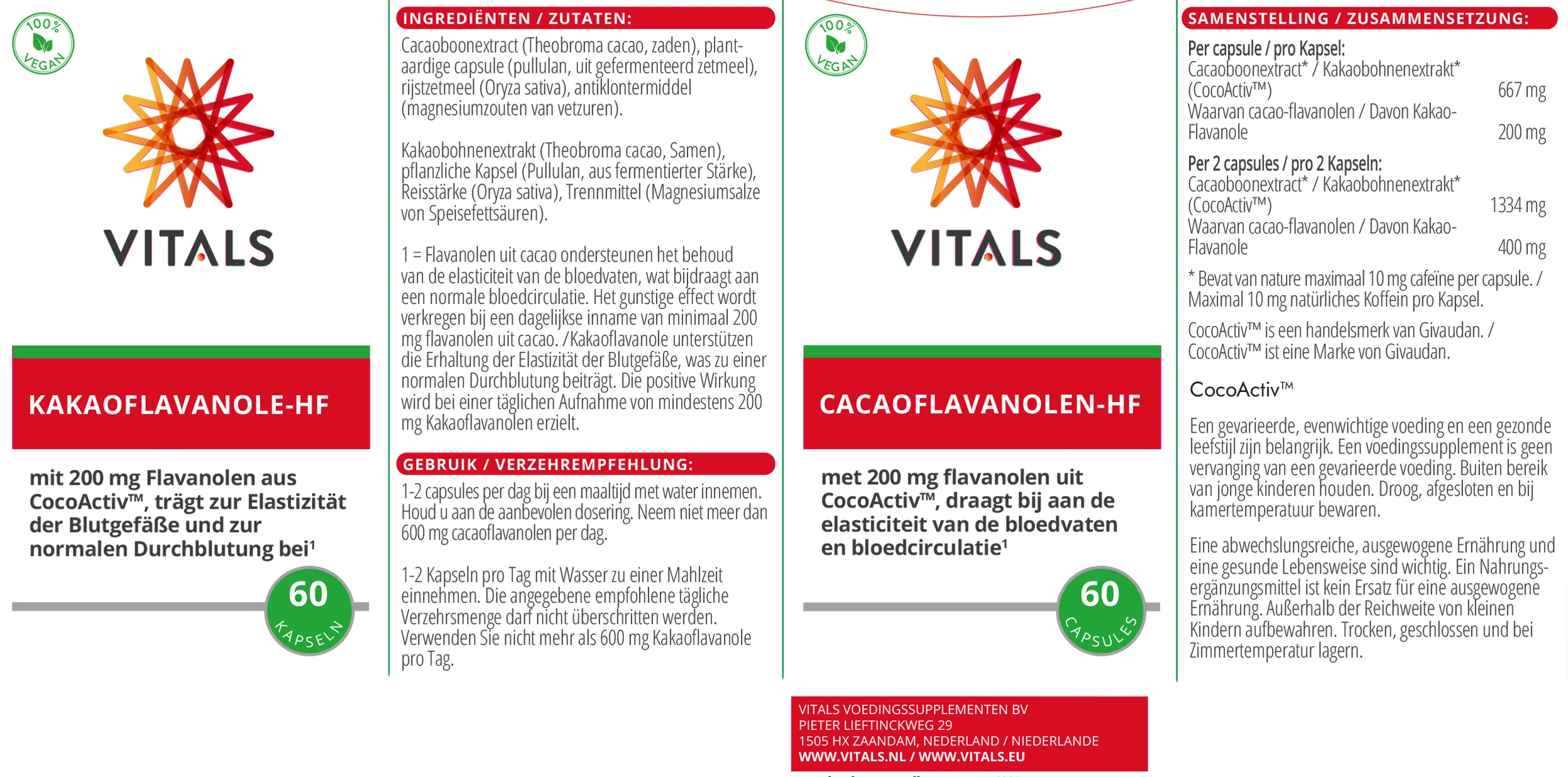 Vitals CacaoFlavanolen-HF (60 capsules) - image 3