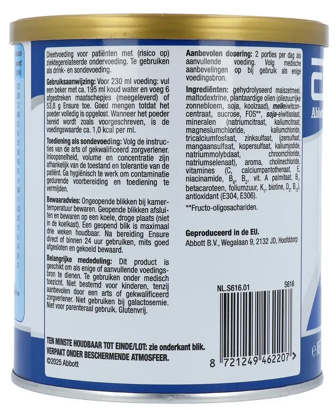 Abbott Ensure Poeder Vanillesmaak (400 gr)