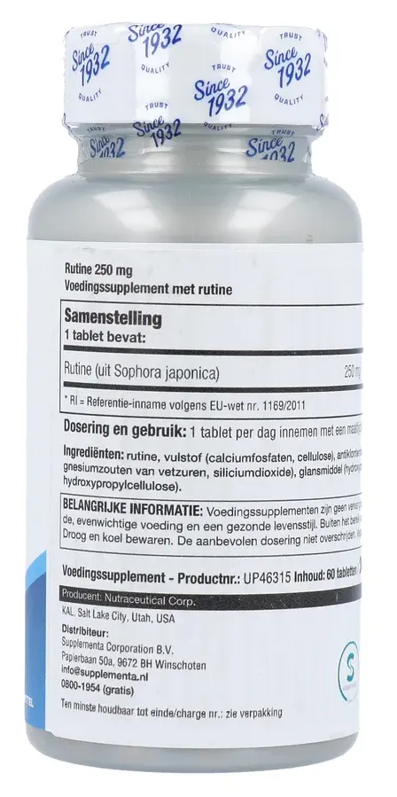 Kal Rutin 250mg Tabletten (60 stuks)