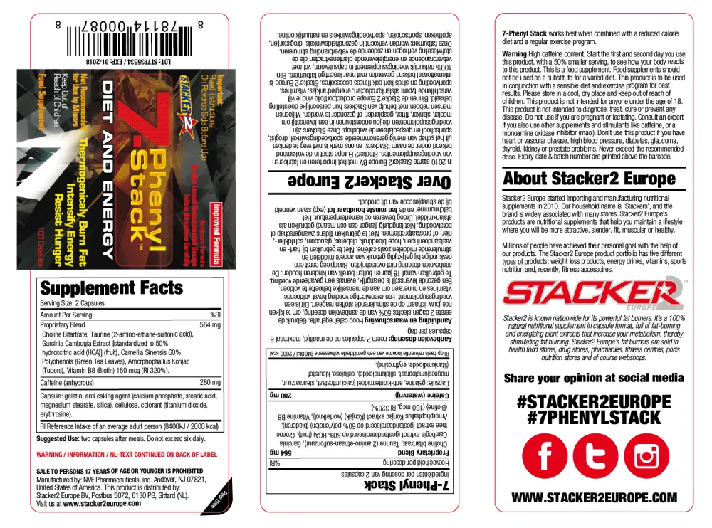 Stacker 7-phenyl Capsules (100 capsules)