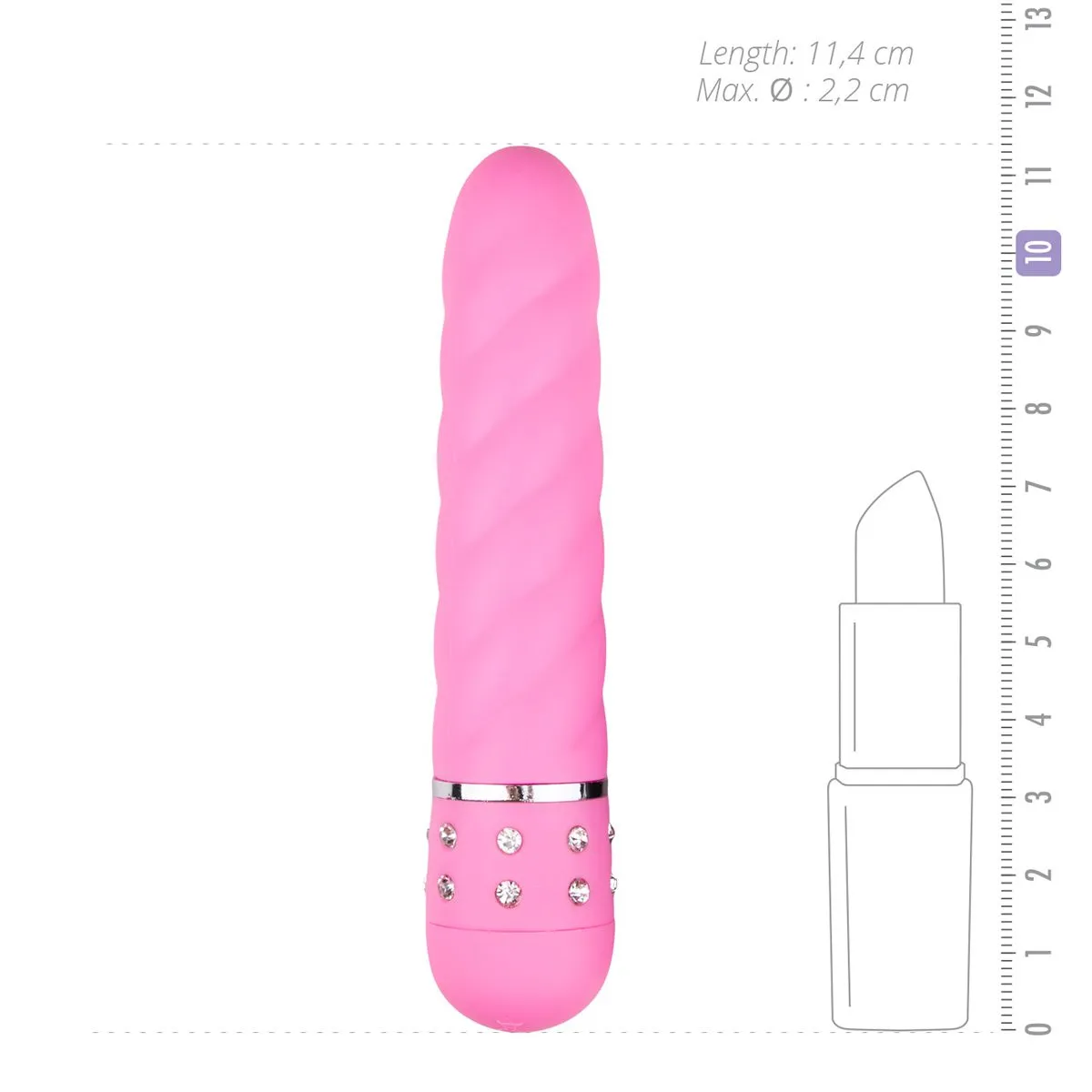 Mini Vibrator Gedraaid - Roze (1 stuk) - image 3