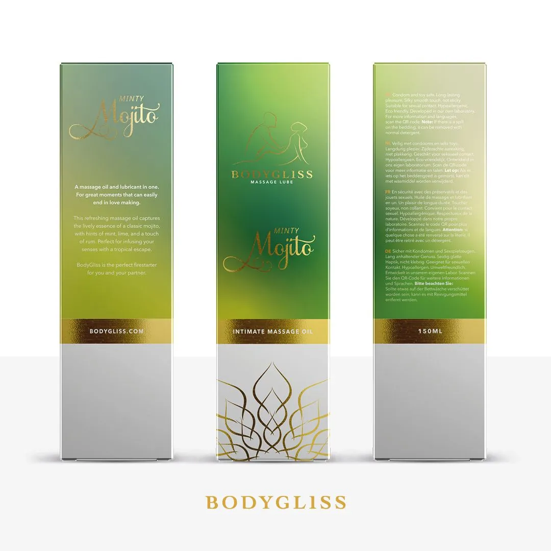 Bodygliss Massage Olie/glijmiddel Minty Mojito (150 ml) - image 3