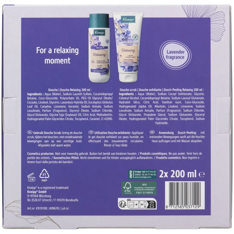 Kneipp Geschenk Set Relaxing Favourites (2 X 200 ml) - image 2