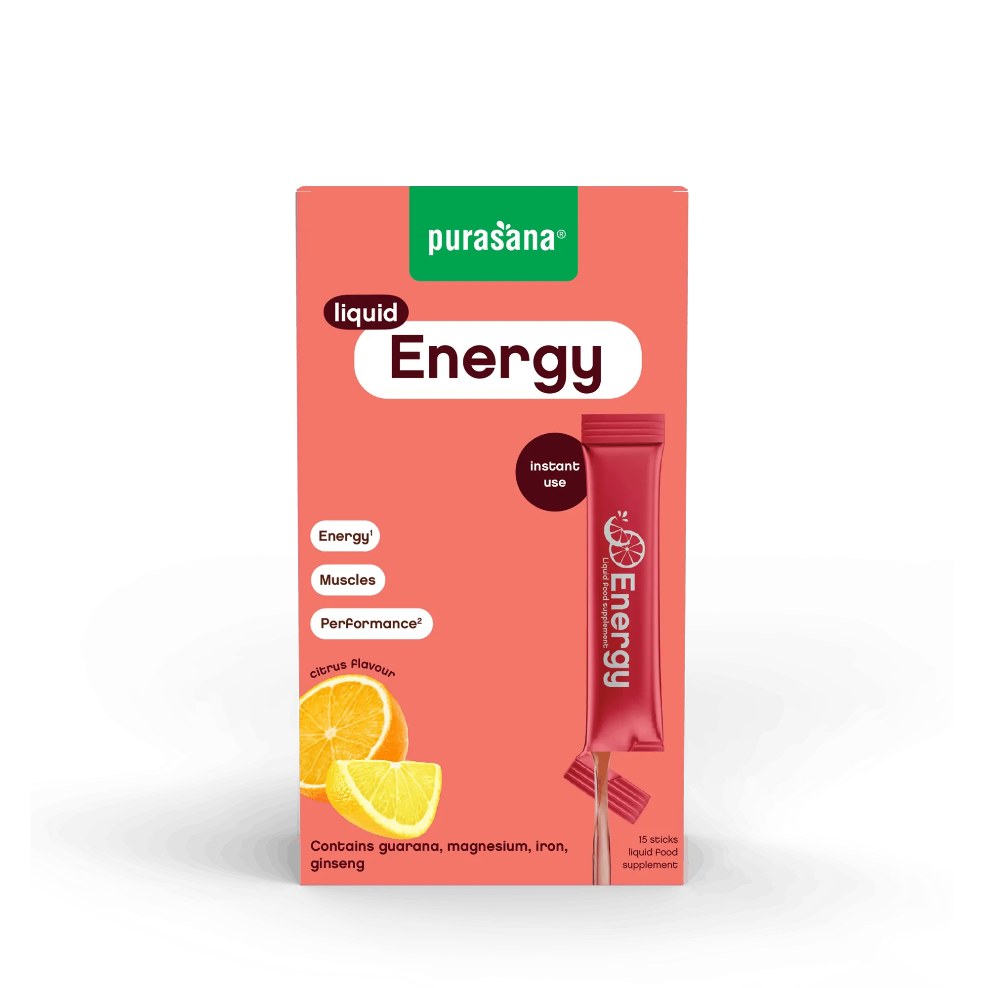 Purasana Energy Liquid Gelstick 10ml (15 stuks)