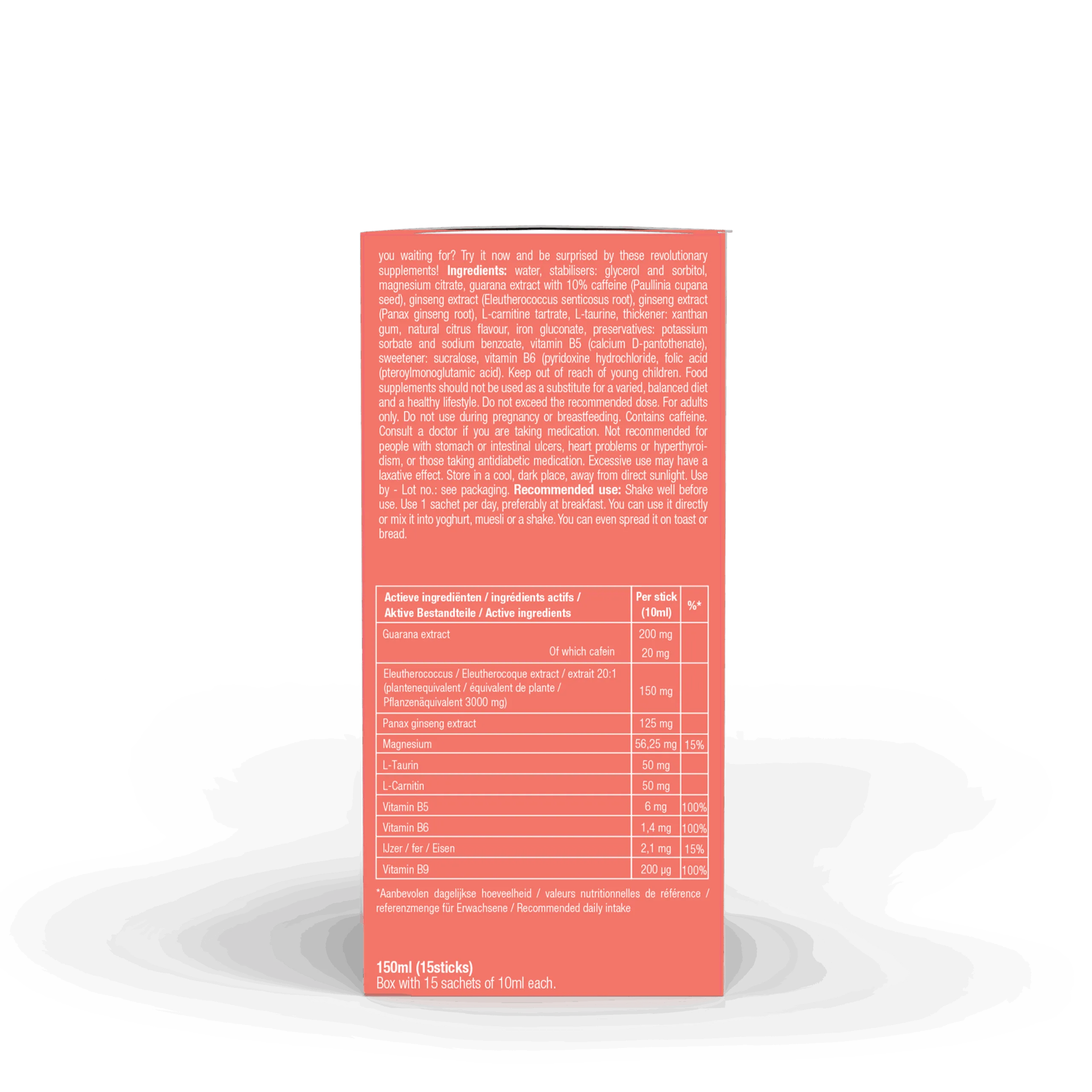 Purasana Energy Liquid Gelstick 10ml (15 stuks) - image 2