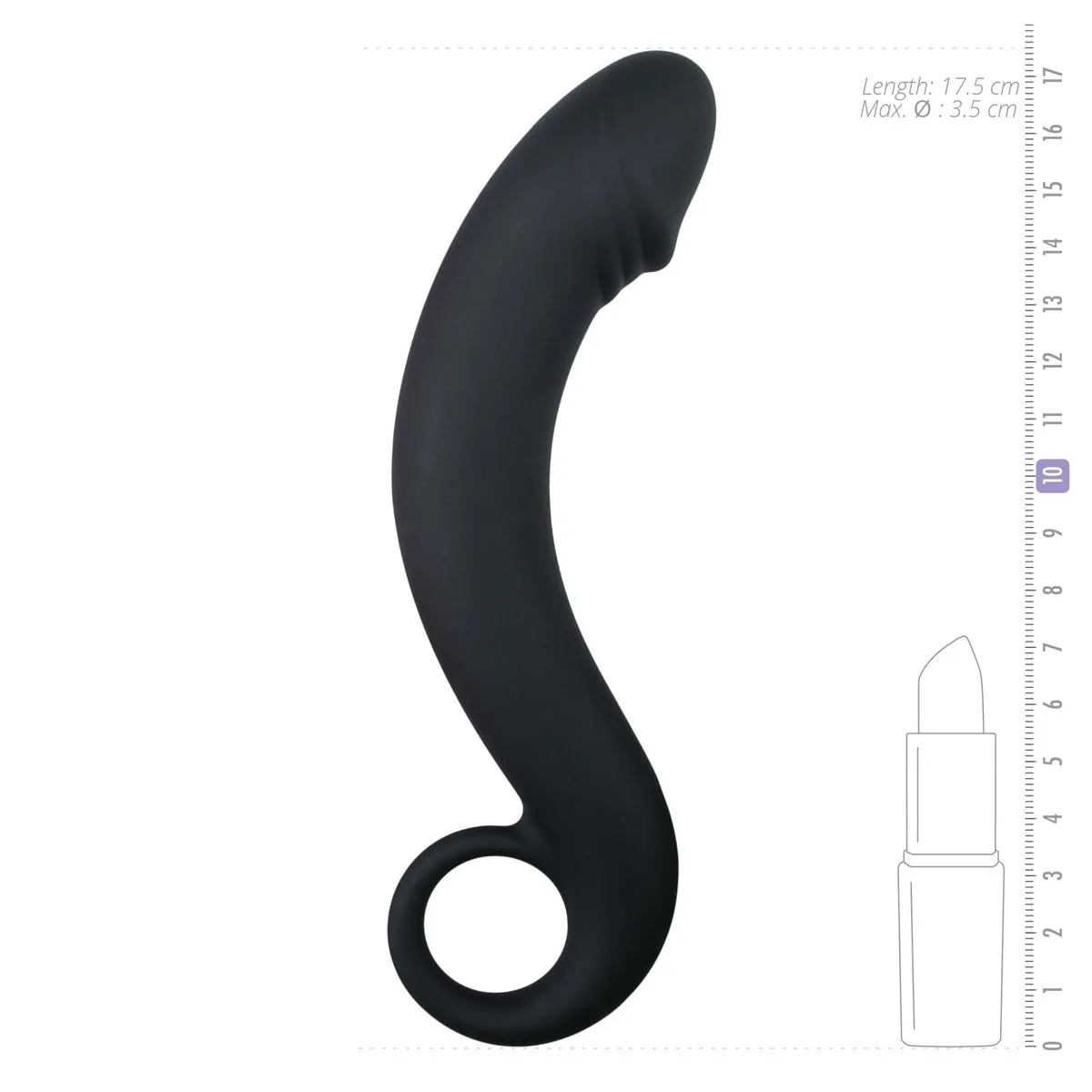 Easytoys Anal Collection - Silicone Prostate Dildo Zwart (1 stuk) - image 3