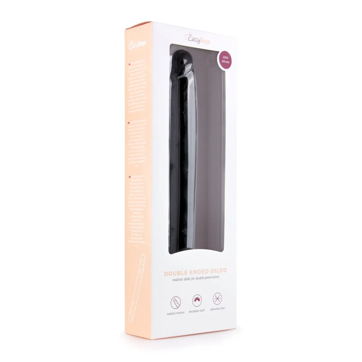 Easytoys Dildo Collection - Silicone Double End Dildo Zwart (1 stuk)