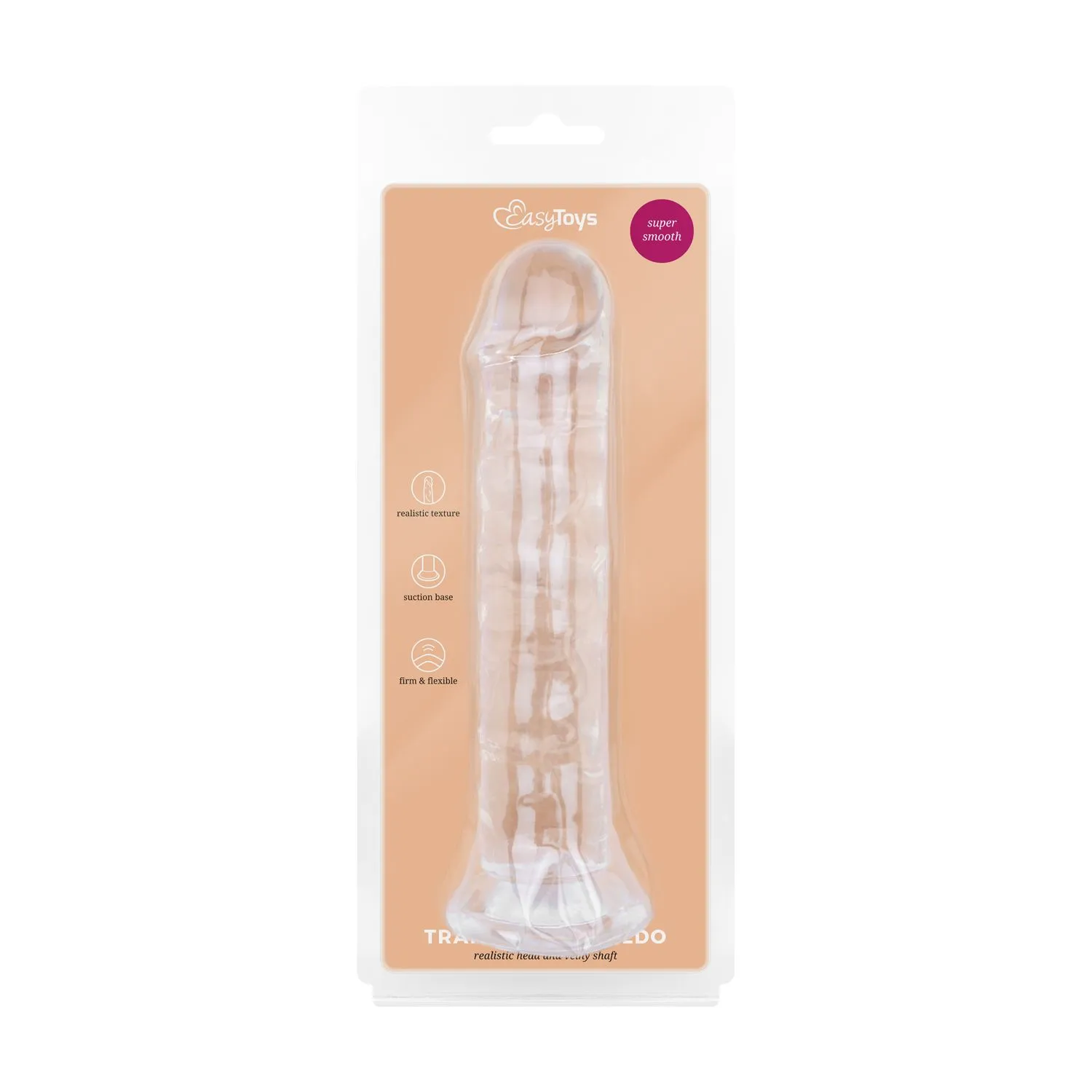 Easytoys Dildo Collection - Jelly Dildo without Balls 18 cm Transparant (1 stuk) - image 9