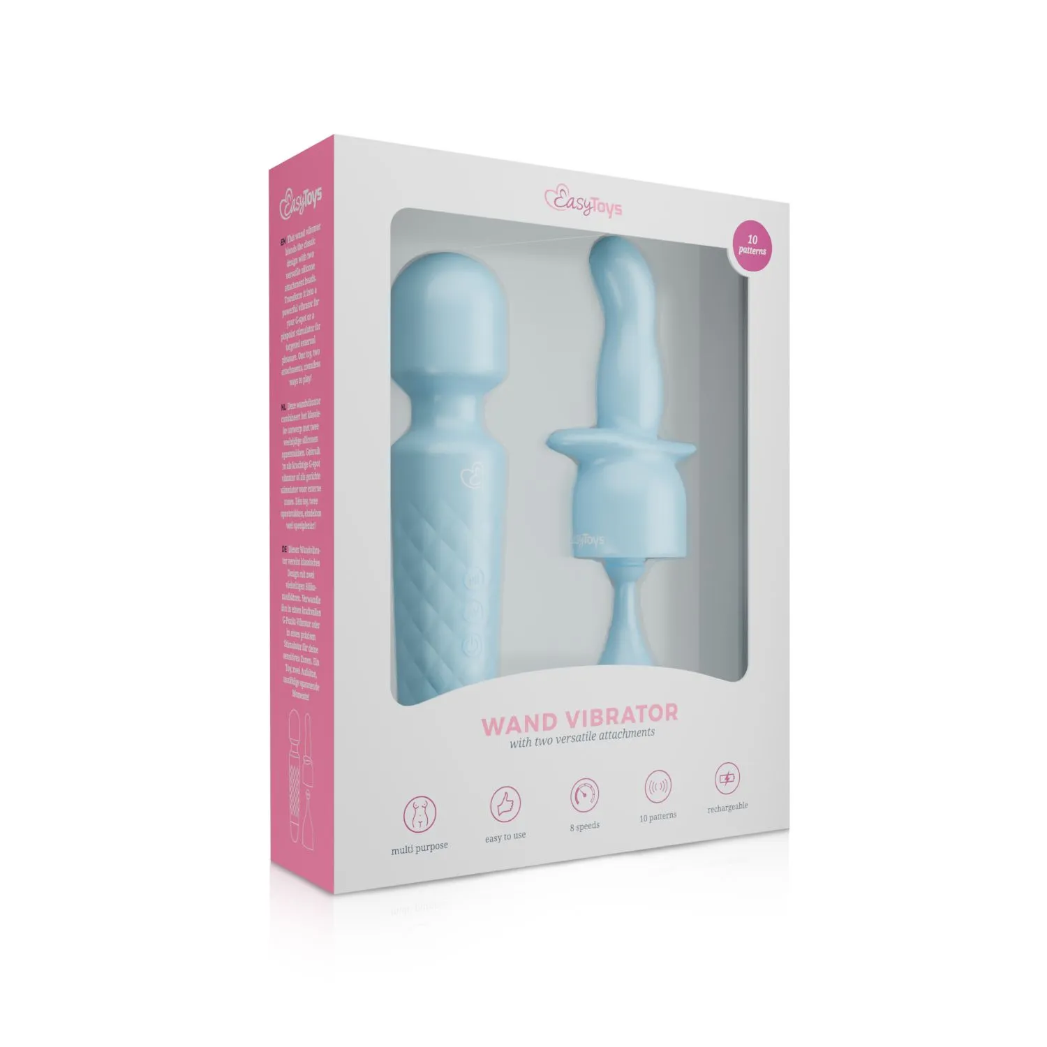 Easytoys Wand Collection - Mini Wand with Attachments Blauw (1 stuk) - image 7
