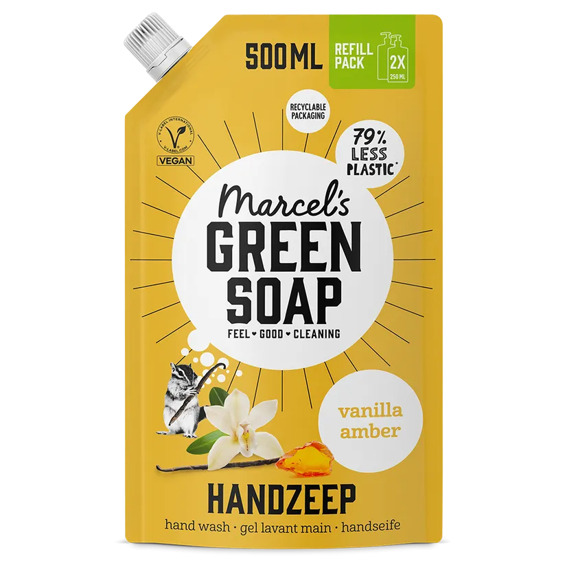 Marcel's Green Soap Handzeep Vanille & Amber Navulling (500 ml)