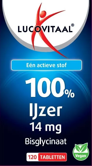 Lucovitaal 100% IJzer Bisglycinaat (120 tabletten)