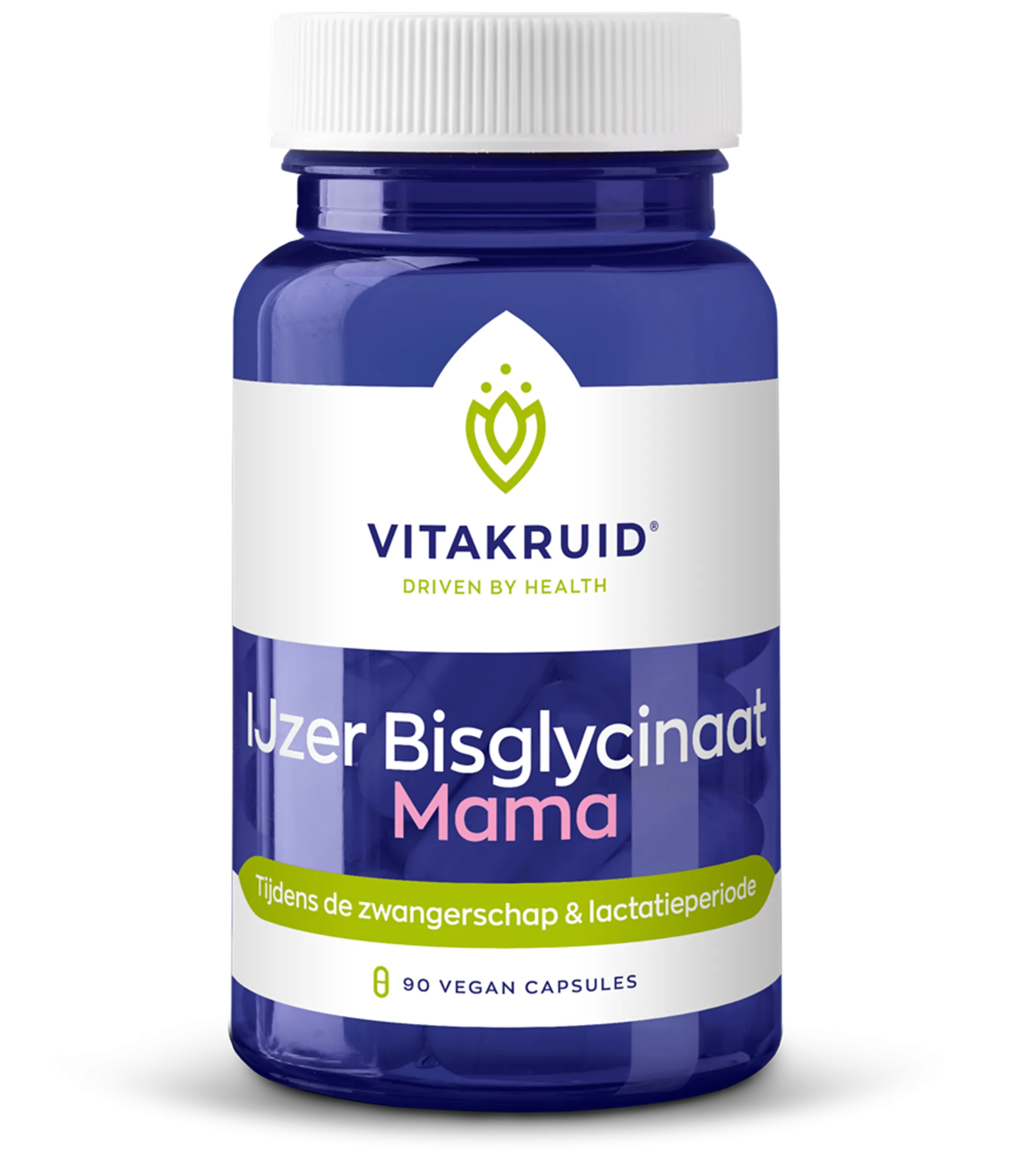 Vitakruid IJzer Bisglycinaat Mama (90 vega capsules)