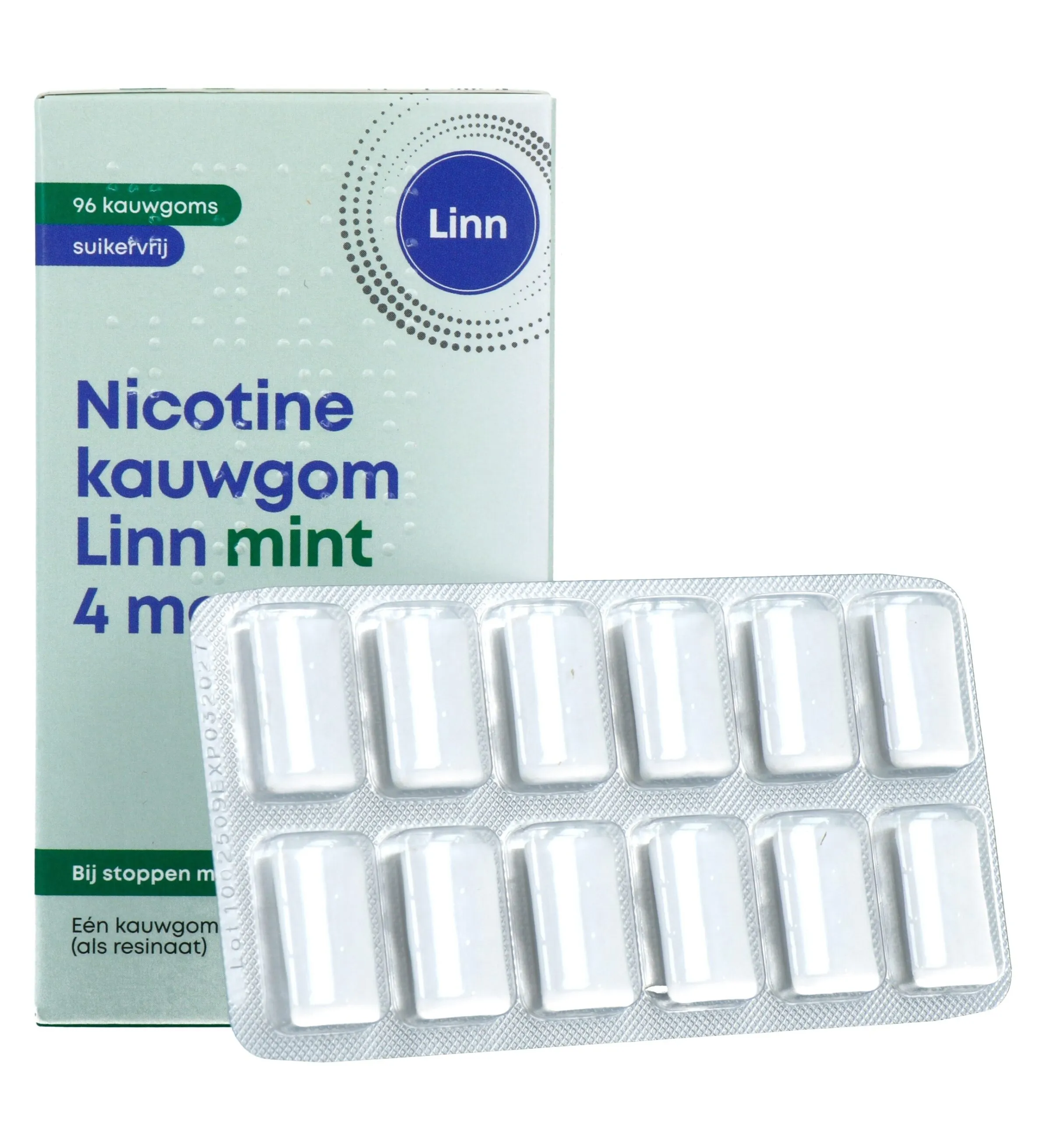 Linn Nicotine Kauwgom Mint 4 mg (96 stuks)