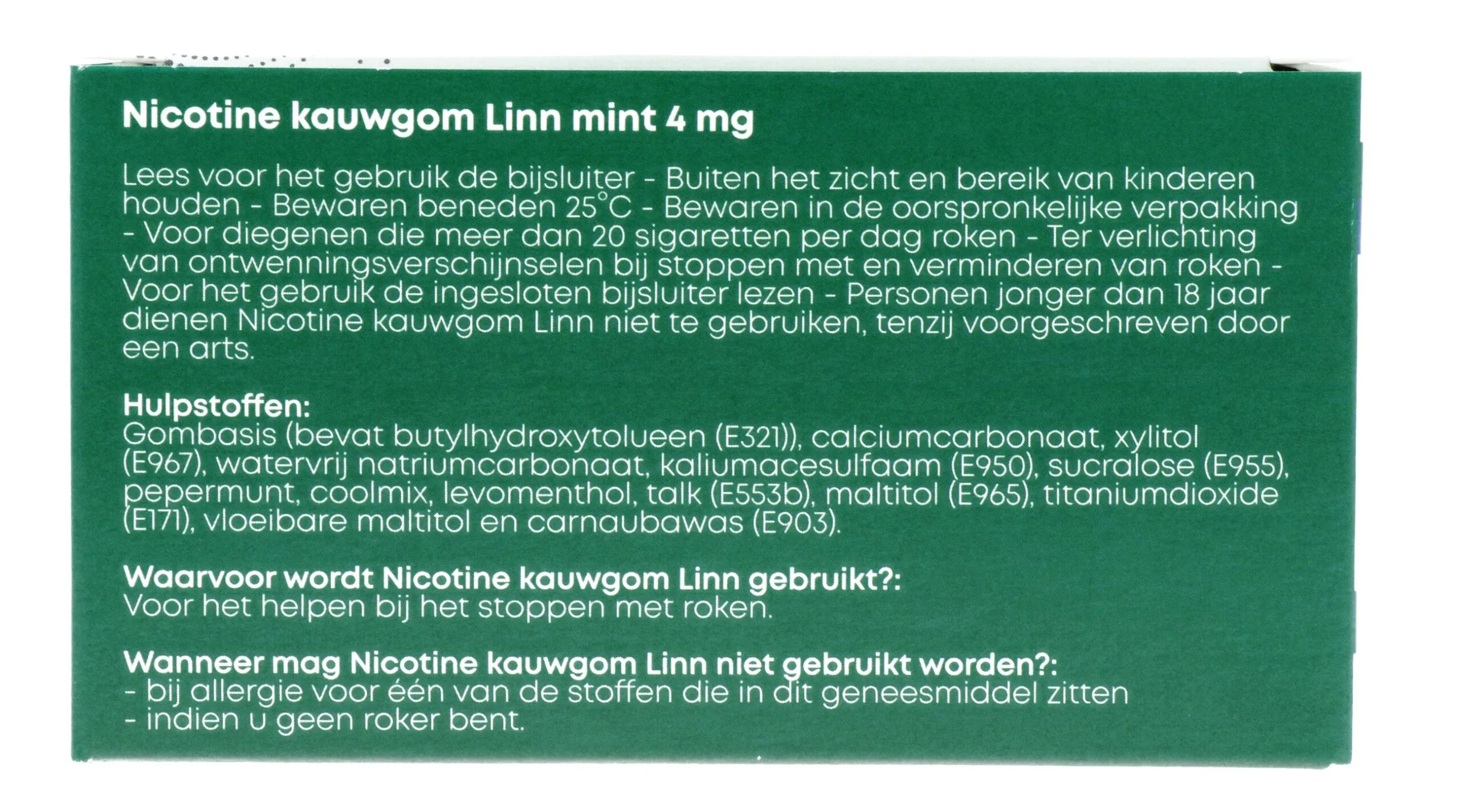Linn Nicotine Kauwgom Mint 4 mg (96 stuks) - image 2