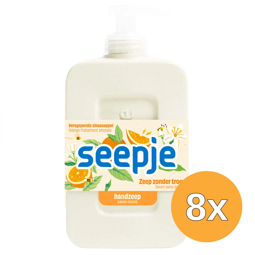 8x Seepje Handzeep Versgeperste Sinaasappel (8 x 300 ml)