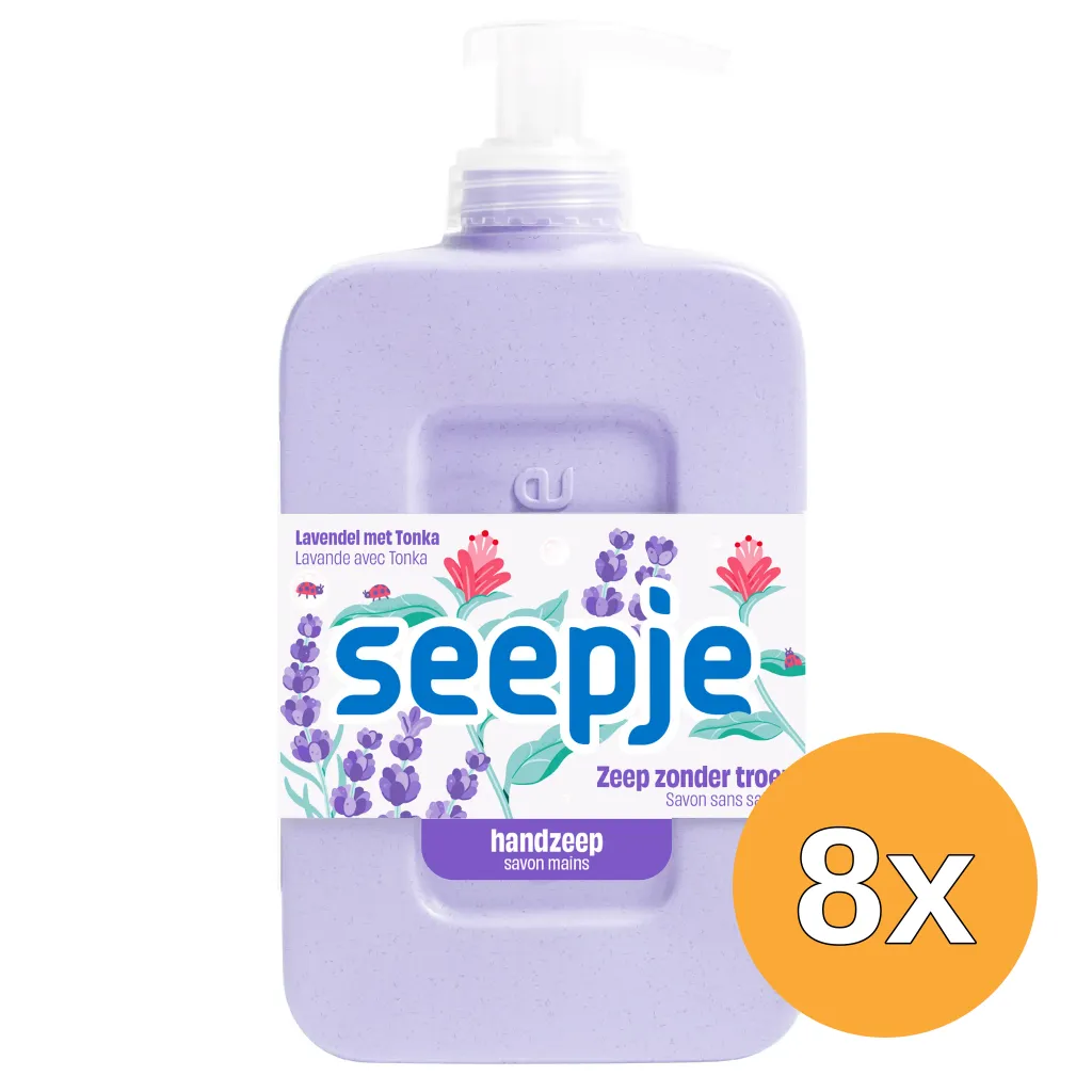 8x Seepje Handzeep Lavendel en Tonka (8 x 300 ml)