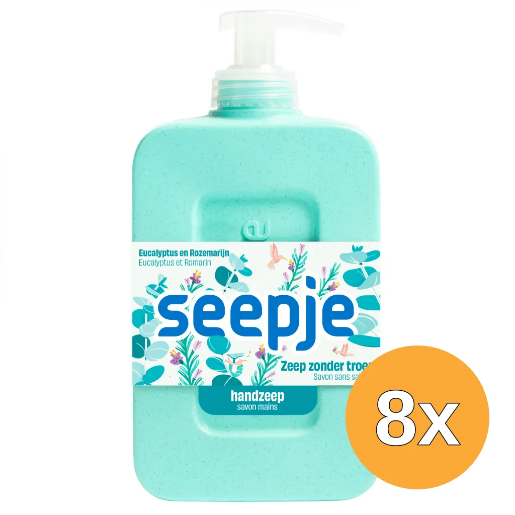 8x Seepje Handzeep Eucalyptus en Rozemarijn (8 x 300 ml)