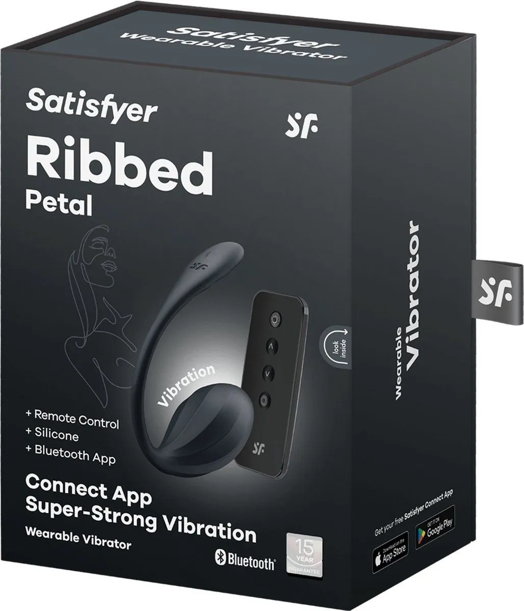 Satisfyer Ribbed Petal Black (1 stuk)