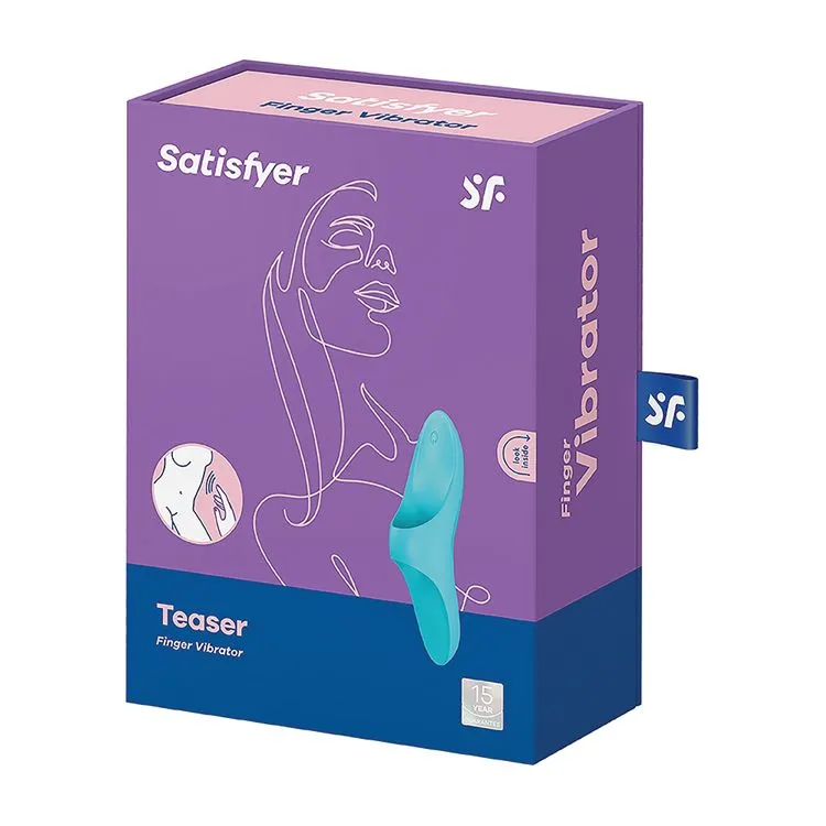 Satisfyer Teaser Finger Vibrator - Light Blue (1 stuk)