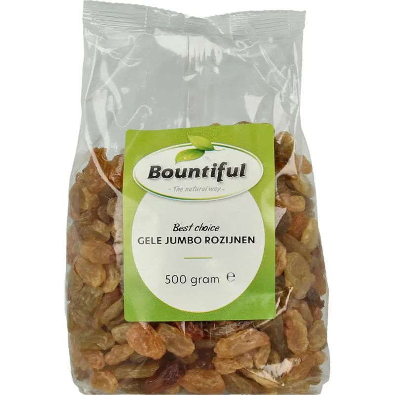 Bountiful Gele Jumbo Rozijnen (500 gr)