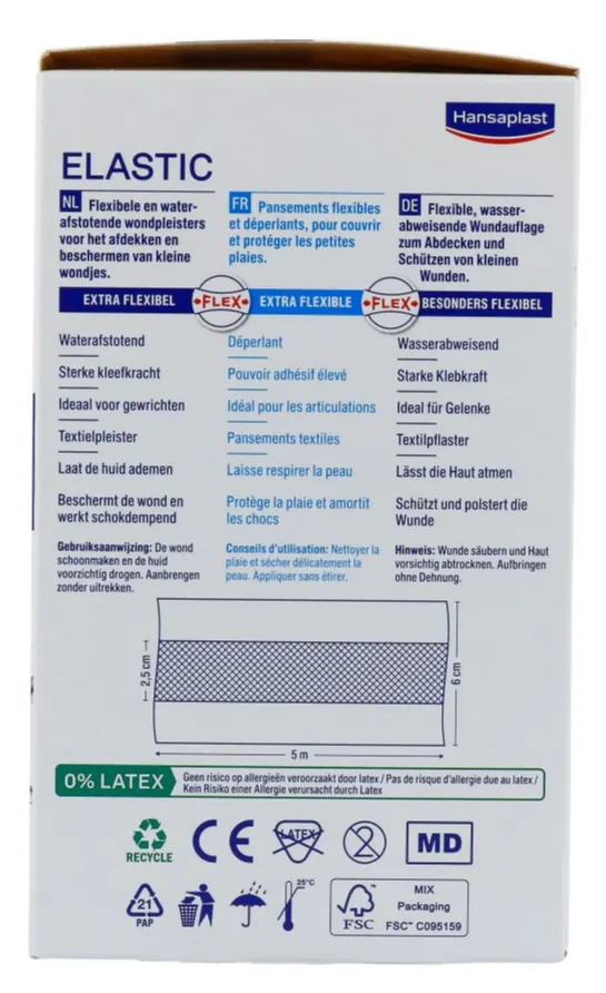 Hansaplast Elastic family 5m x 6 cm (1 stuk) - image 2