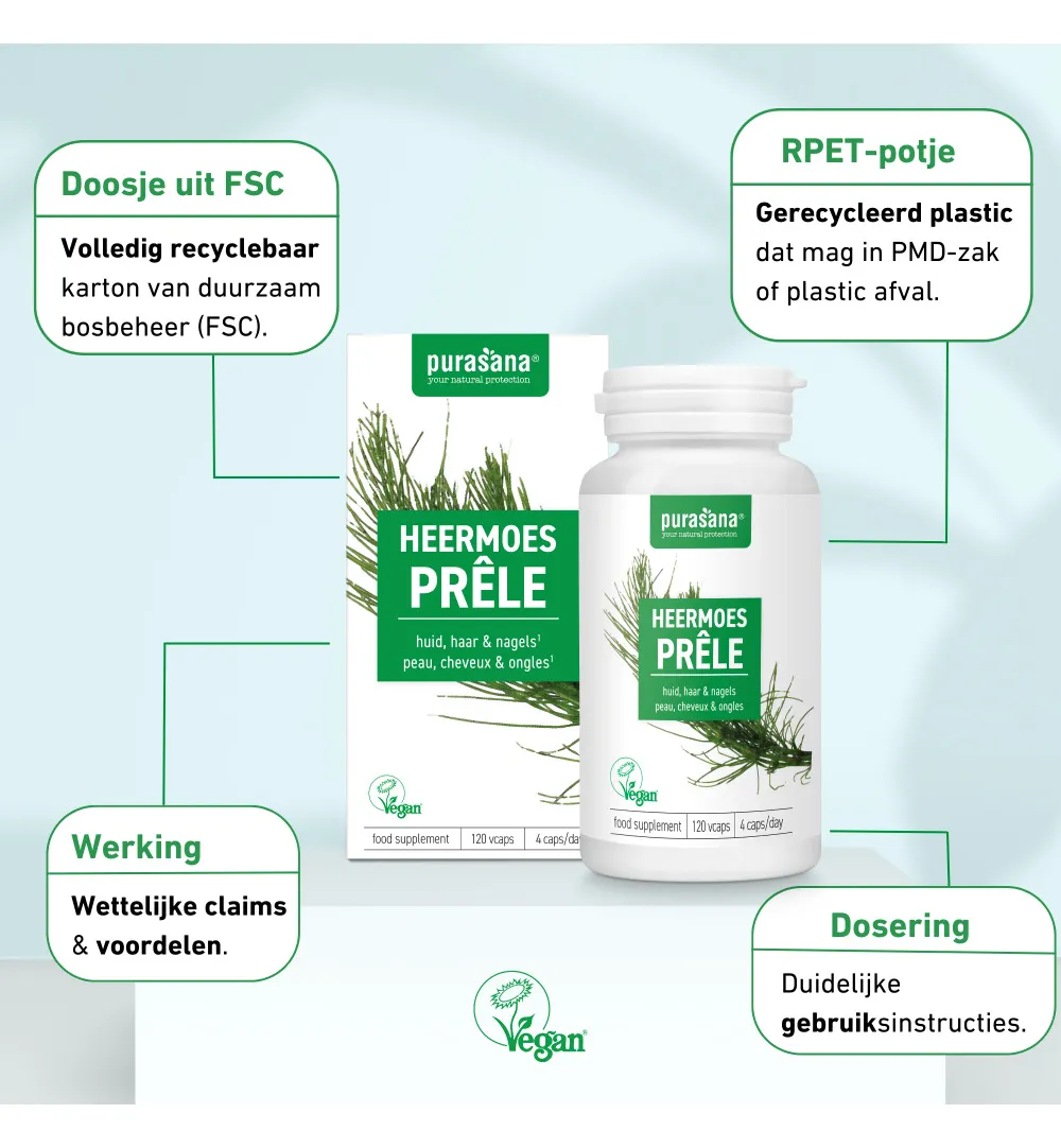 Purasana Heermoes/Prele Vegan Bio (120 vega capsules) - image 8