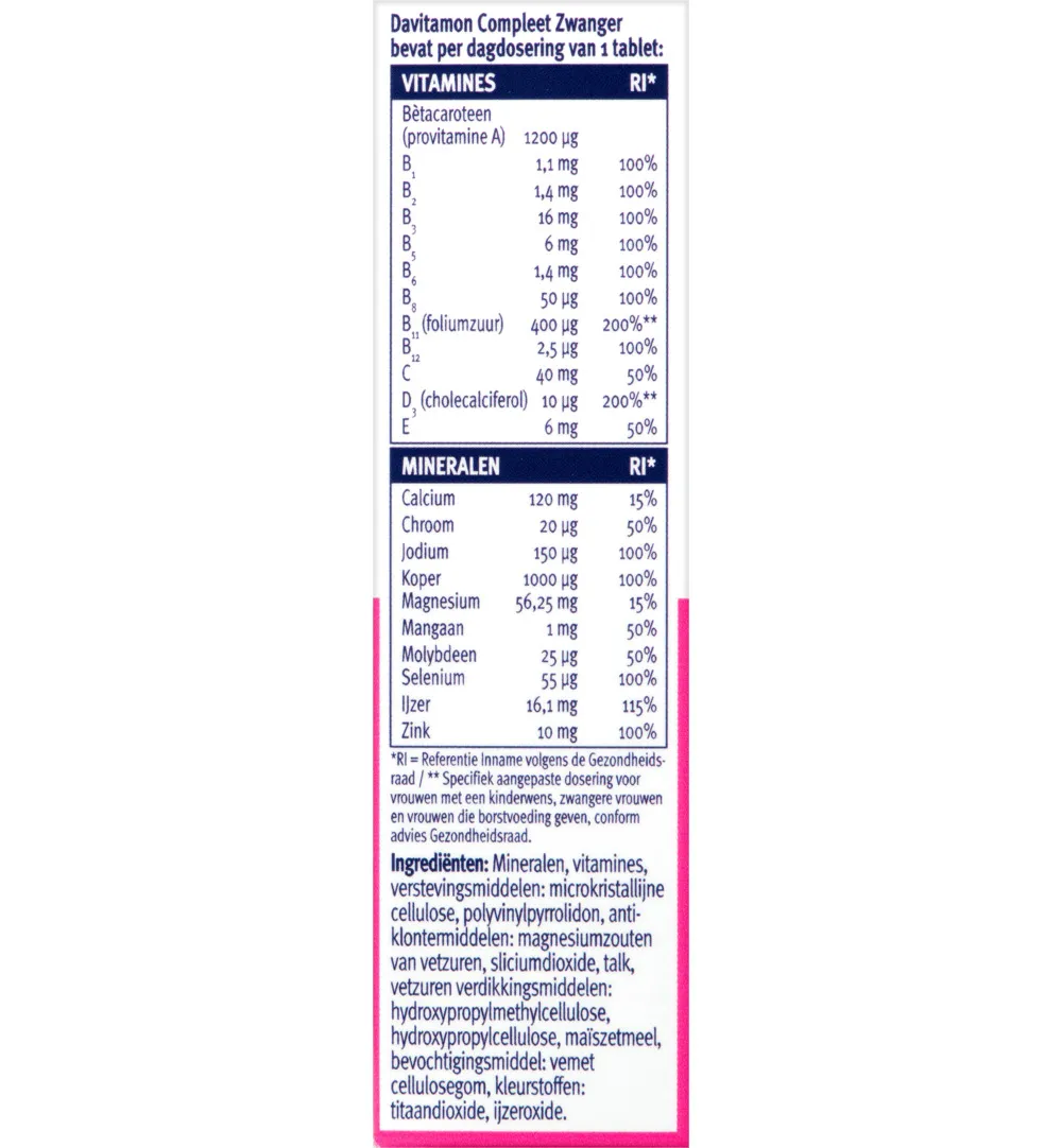 Davitamon Compleet zwanger (60 tabletten)