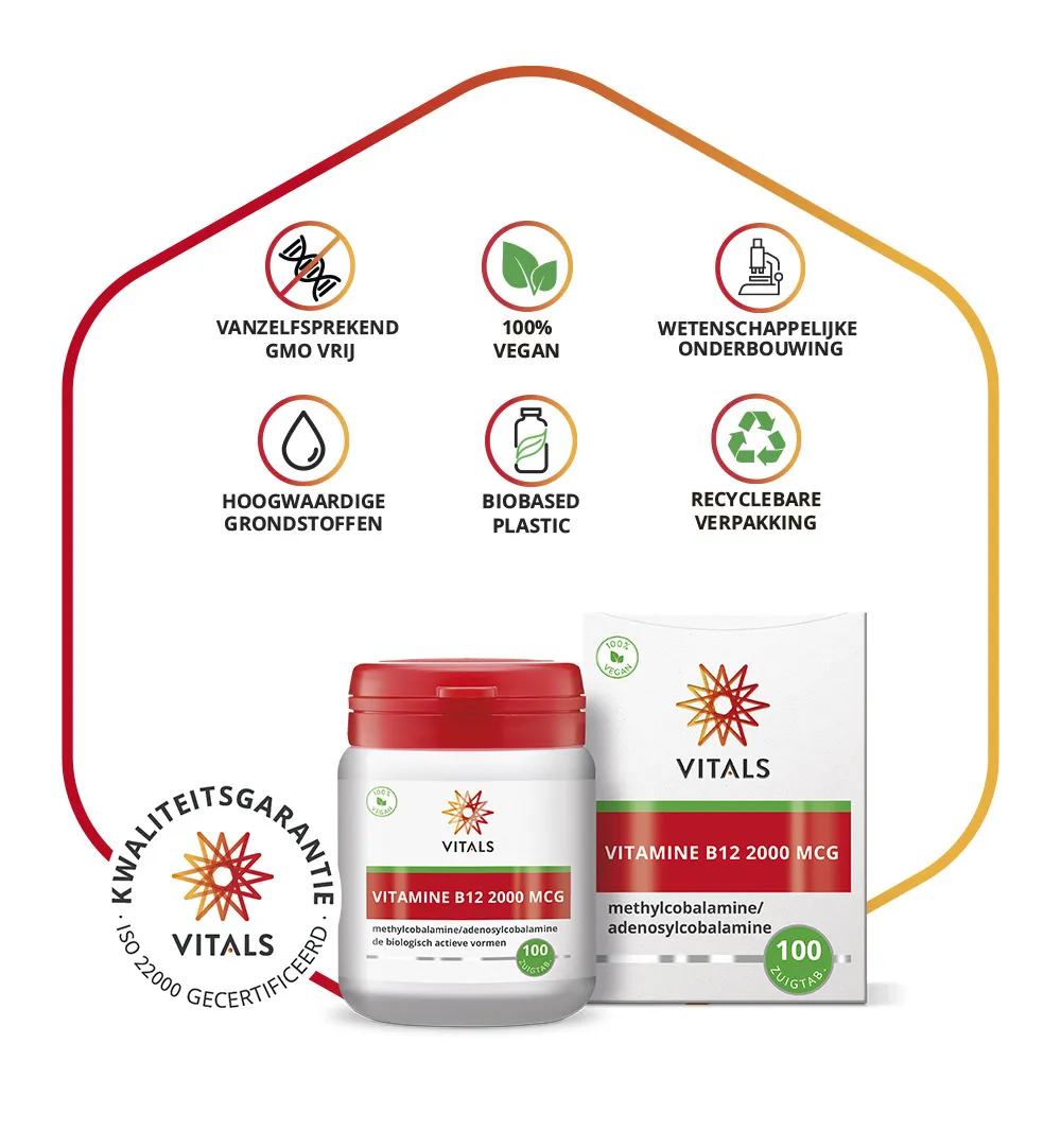 Vitals Vitamine B12 2000 mcg (100 zuigtabletten) - image 4