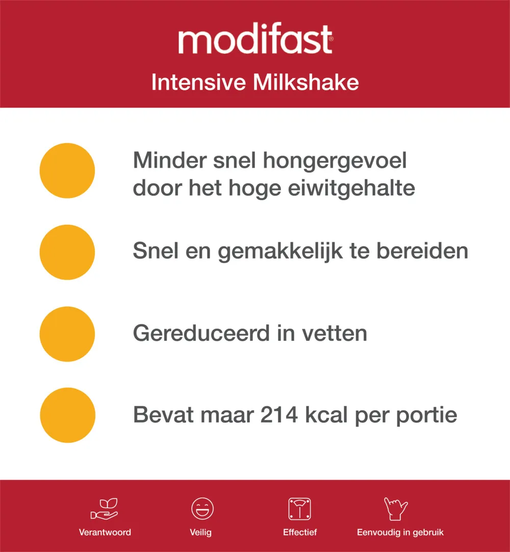 Modifast Intensive Milkshake Aardbei 8 Zakjes (440 gr) - image 2