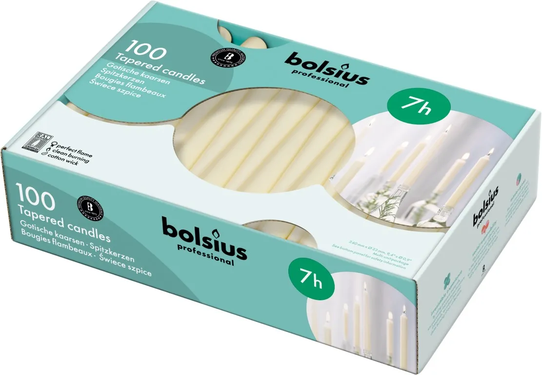 Bolsius Horeca Gotische Kaars 240/23 Doos (100 stuks)