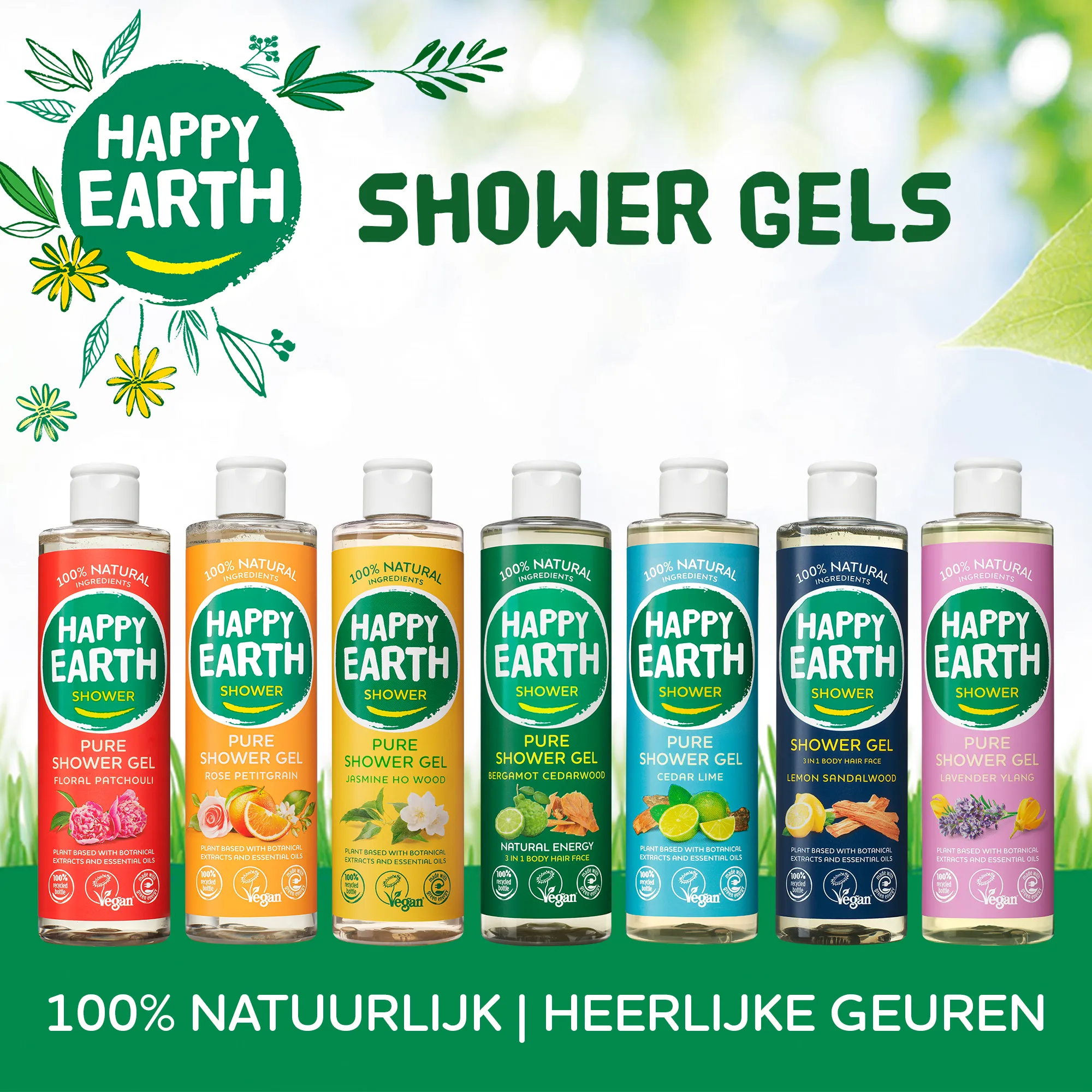 Happy Earth Pure showergel cedar lime (300 ml) - image 6
