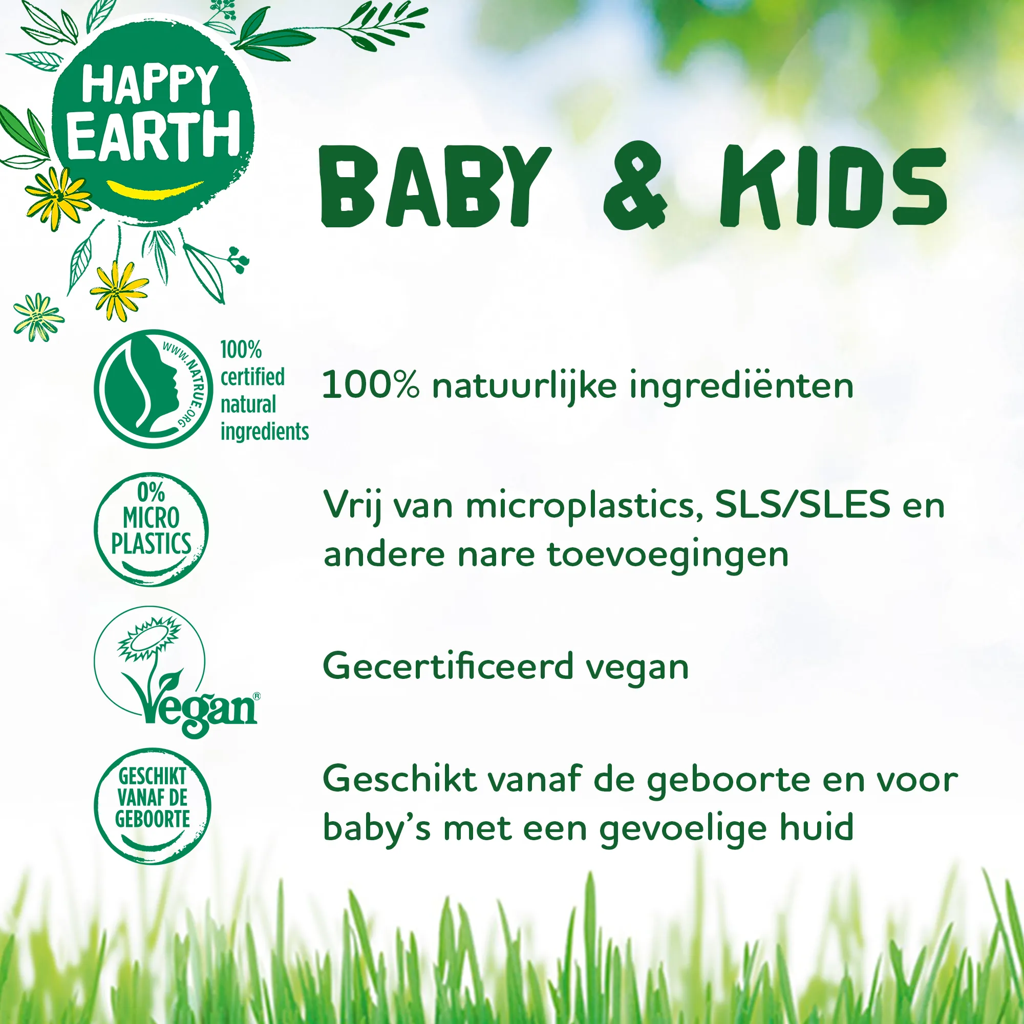 Happy Earth Badschuim Voor Baby En Kids (300 ml) - image 3