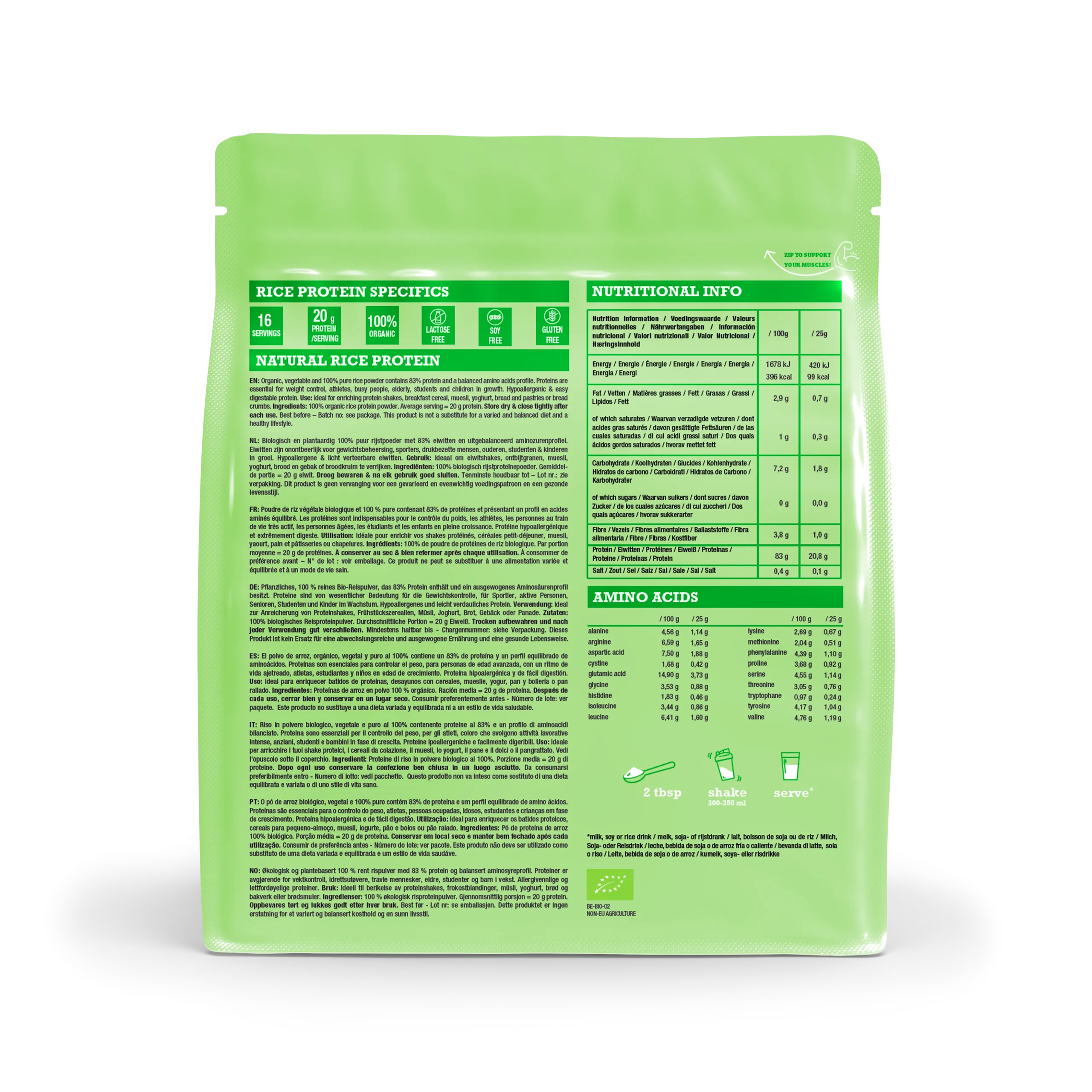 Purasana Plant Protein Rijst Natuurlijk Bio (400 gr)